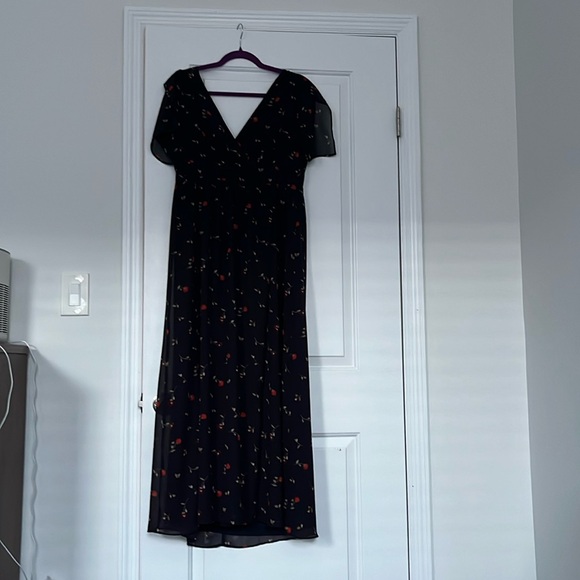 Madewell Size 6 Dress TULIP SLEEVE MAXI DRESS SWEET BLOSSOMS Faux Wrap J8523 - Picture 5 of 5